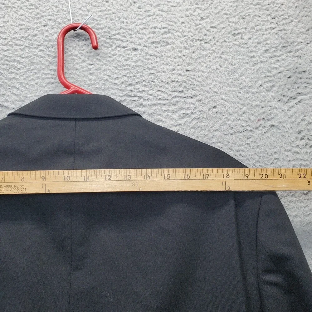 Franko Lanzetti Two Piece‎ Suit Mens 44 Black 100% Wool Tuxedo Single Breasted